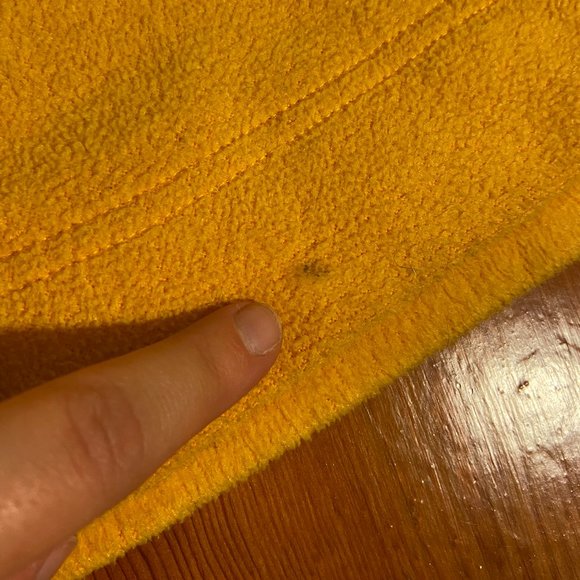 Vintage Yellow Fleece Quarter-Zip Sweatshirt Pullover - Picture 6 of 6